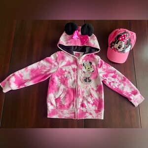 Disney Minnie Mouse Size 5T Hoodie/Hat